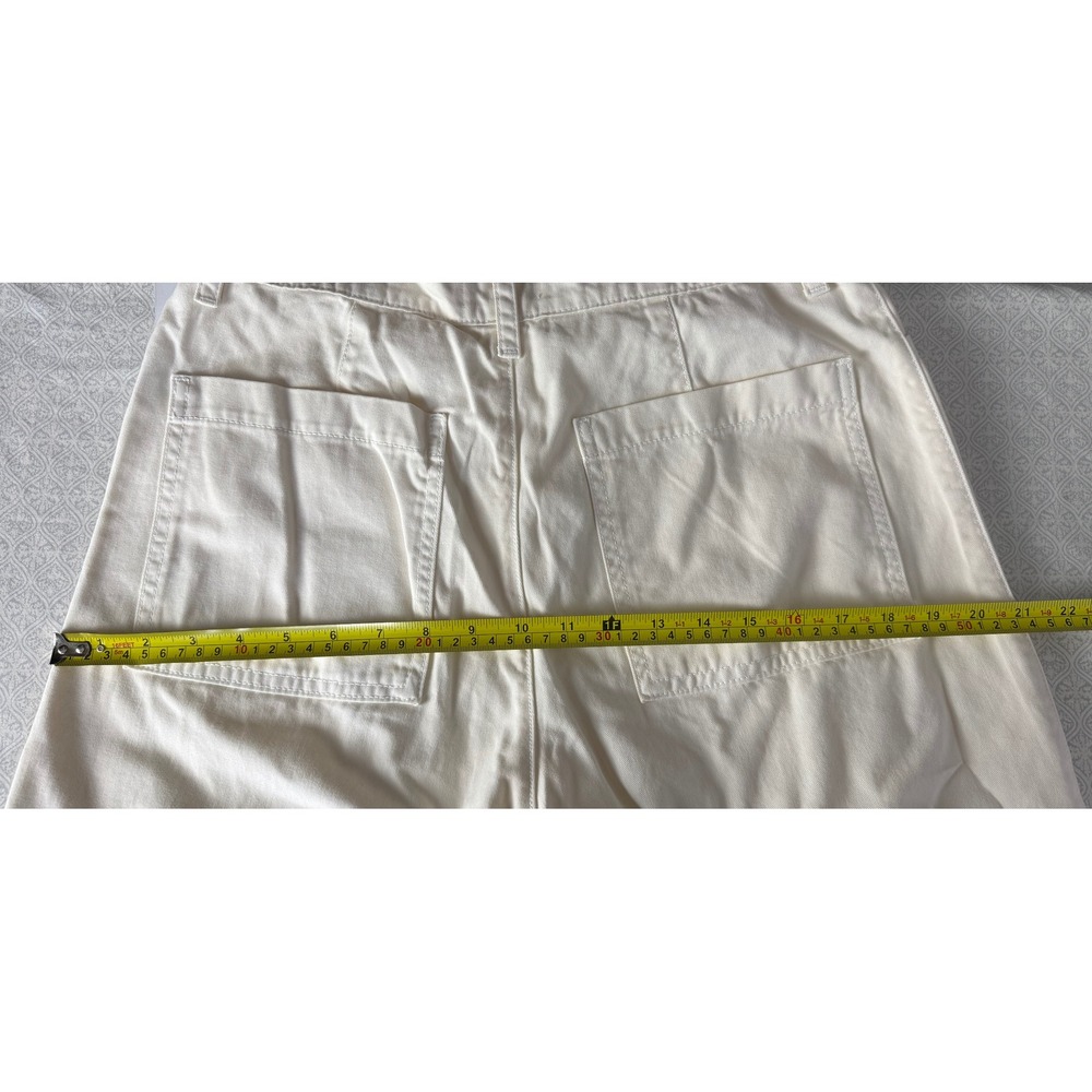 Velvet by Graham & Spencer Off White Cotton Painter Pants Wide Leg Size 8 NWT - Picture 9 of 11